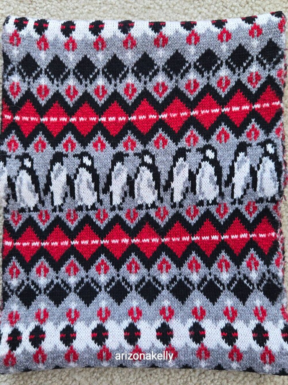 Vera Bradley Fair Isle Penguin Scarf Birds - Picture 7 of 7